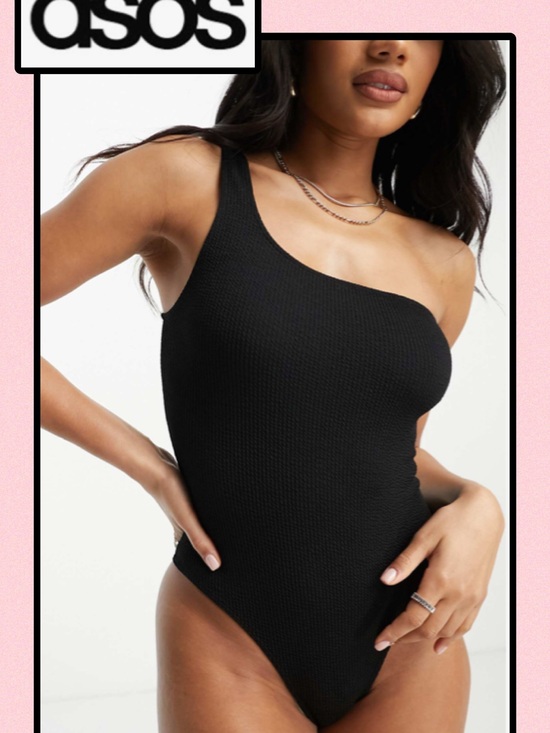 ASOS Other - 🆕 ASOS Black One-Shoulder Textured Bodysuit One Size